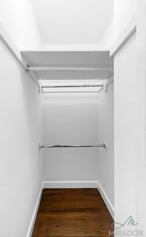 a view of a room with empty racks