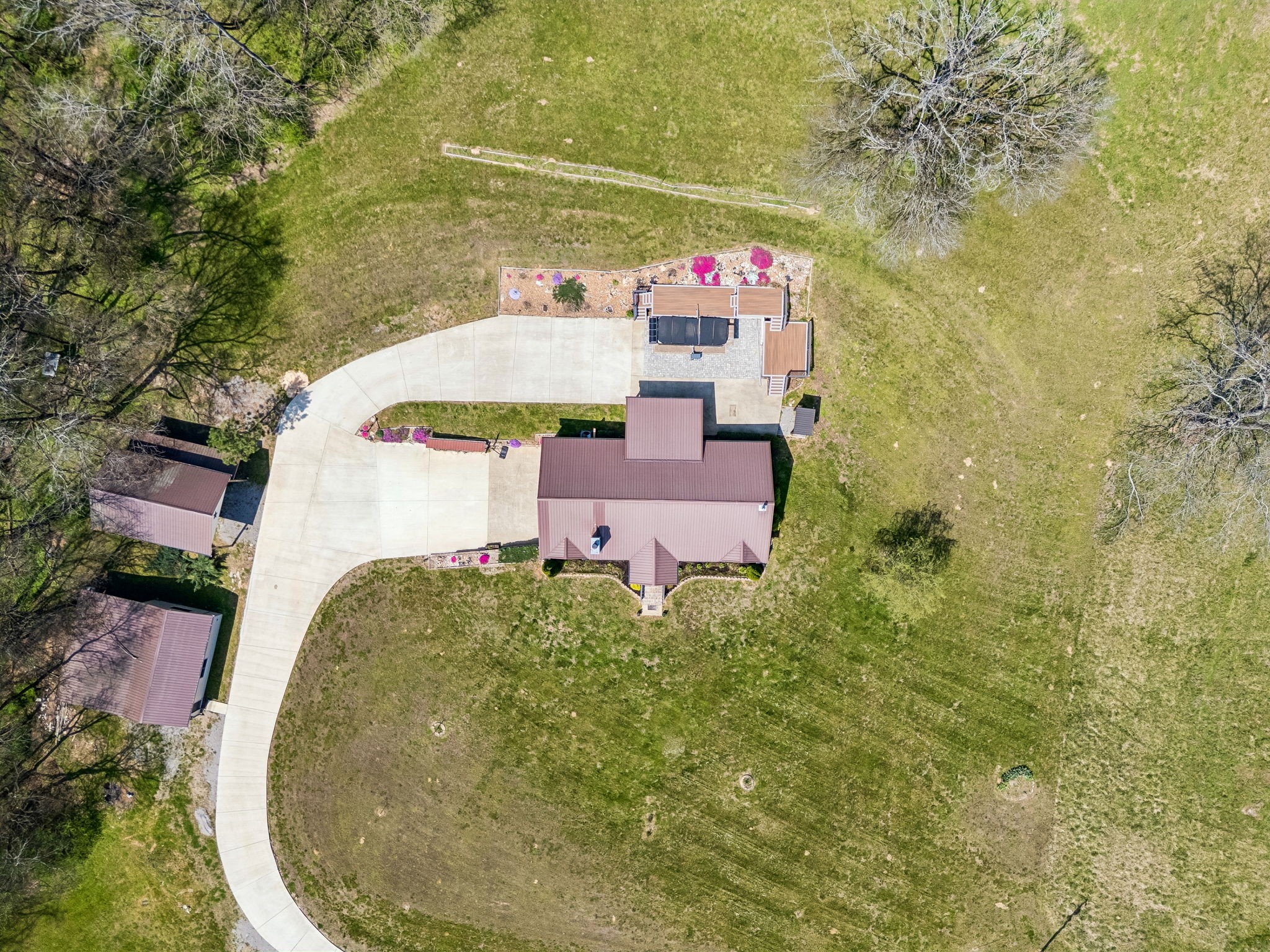 240 Scenic Drive Pulaski, TN 38478 - Photo 59 of 67 an aerial view of a house with a swimming pool
