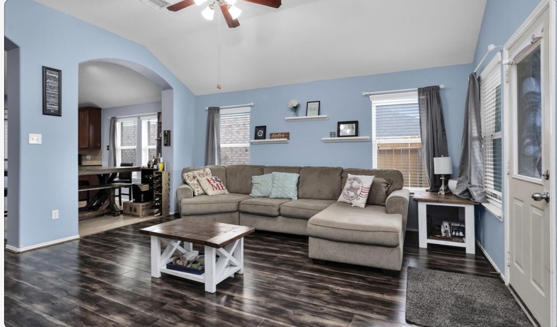 5015 Bridgecrossing Court Spring, TX 77379 - Photo 3 of 12 a living room with furniture and wooden floor