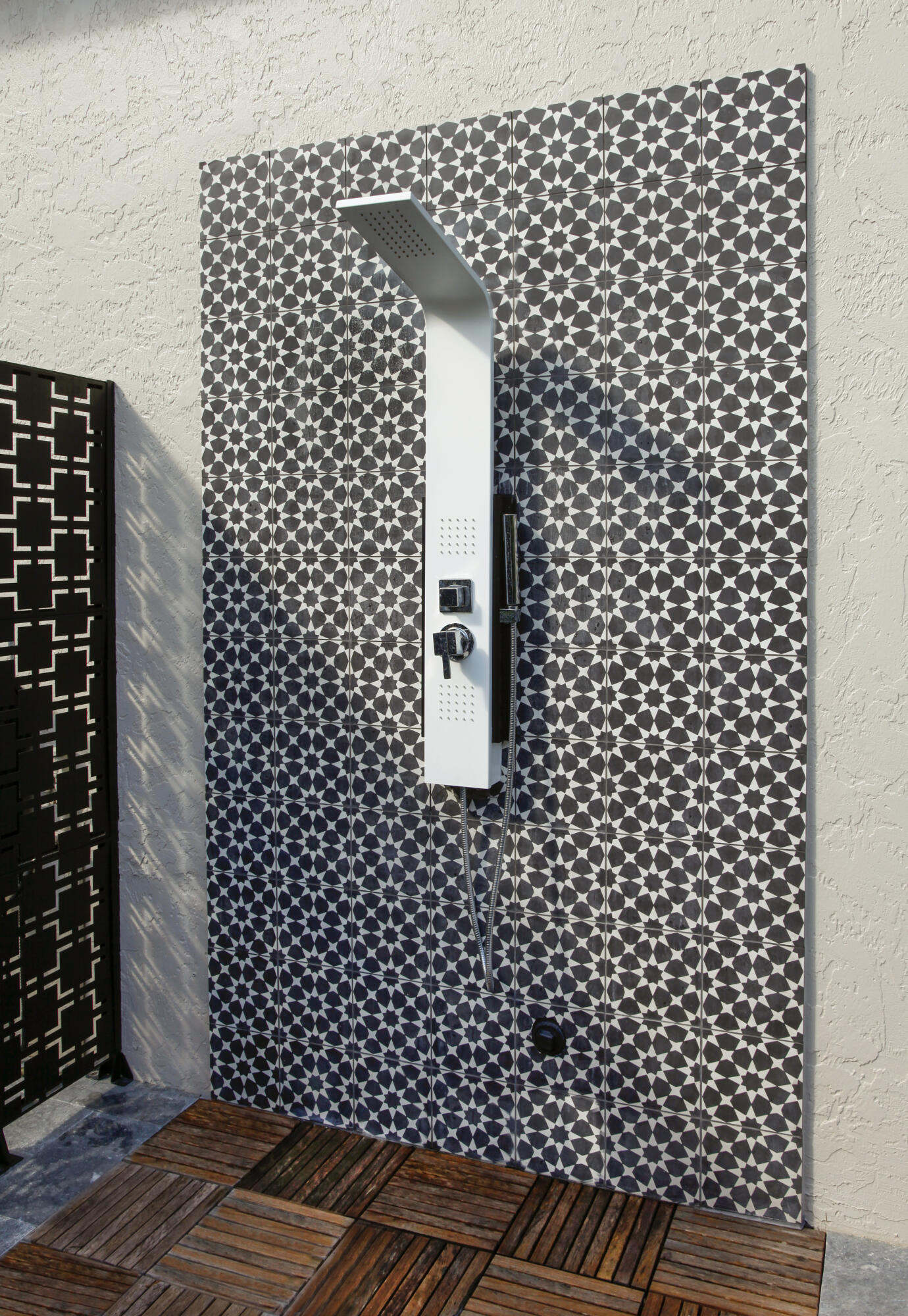 2555 Northwest 59th Street Boca Raton, FL 33496 - Photo 14 of 33 a bathroom with a black and white checkered floor