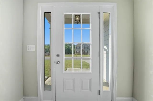 a view of a door
