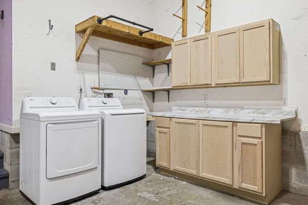 a close view of light fixtures and racks on a wall