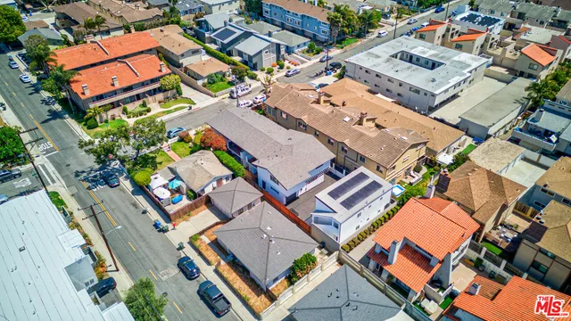 a view of a hallway with a chandelier