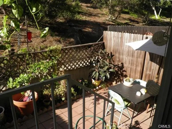 a view of outdoor space with seating area