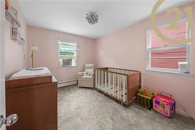 a view of a room with baby toys