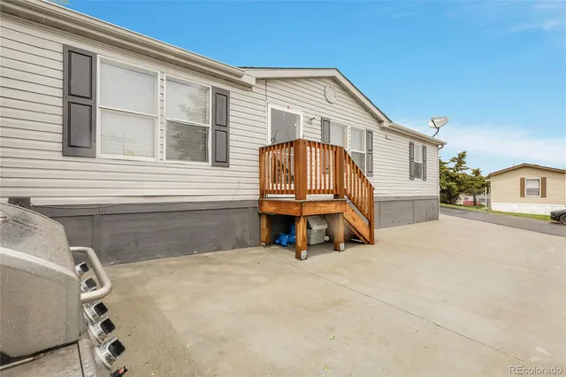 a view of a house with a patio