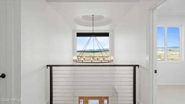 a view of small space with racks on the wall