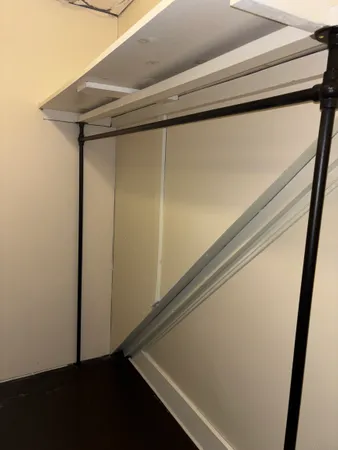 an empty room with a window