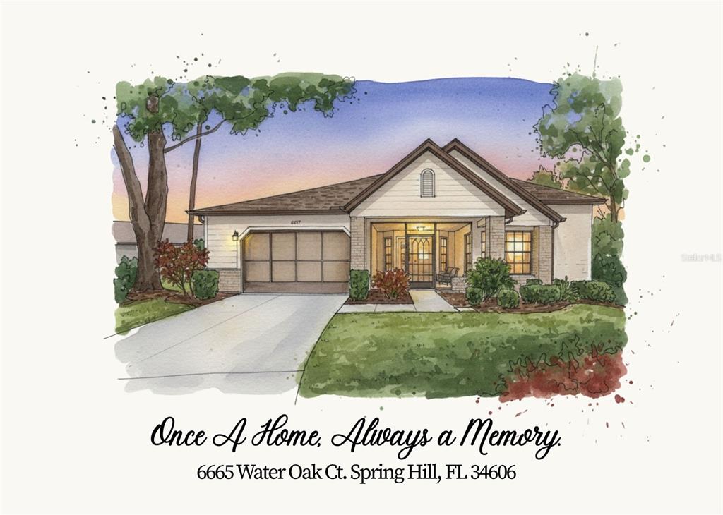 6665 Water Oak Court Spring Hill, FL 34606 - Photo 47 of 64 a front view of a house with a garden and yard