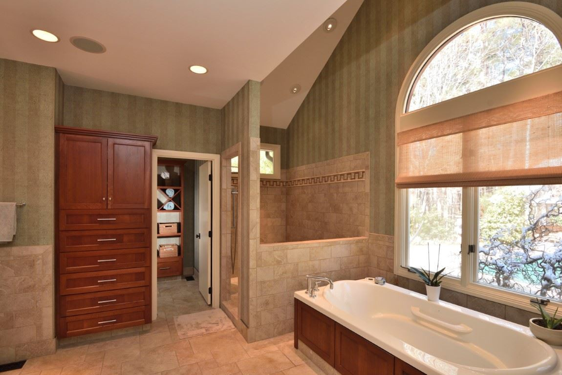 5217 Ginger Trail Raleigh, NC 27614 - Photo 16 of 30 Renovated master bath with cherry cabinets and heated tile floors Master bath