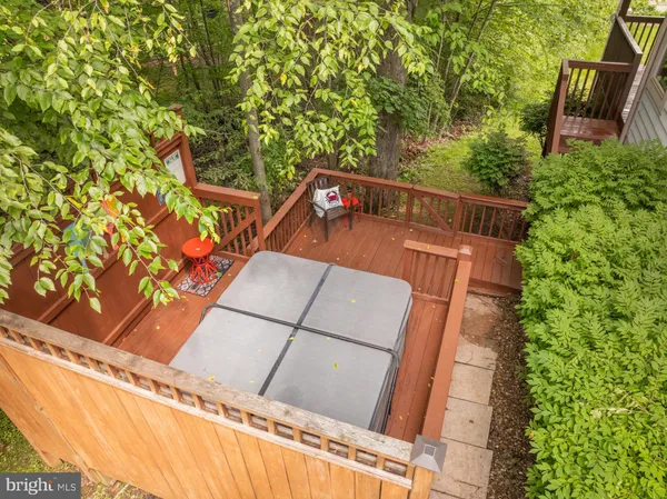 a view of swimming pool from a balcony