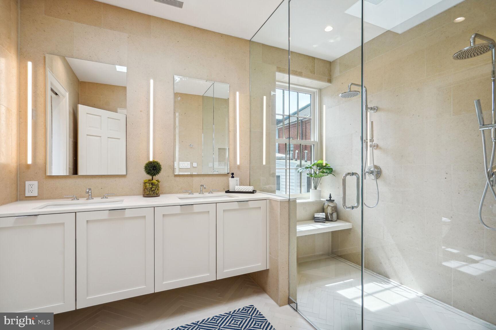 1306 27th Street Northwest Washington, DC 20007 - Photo 17 of 36 Primary bedroom incredible ensuite bathroom