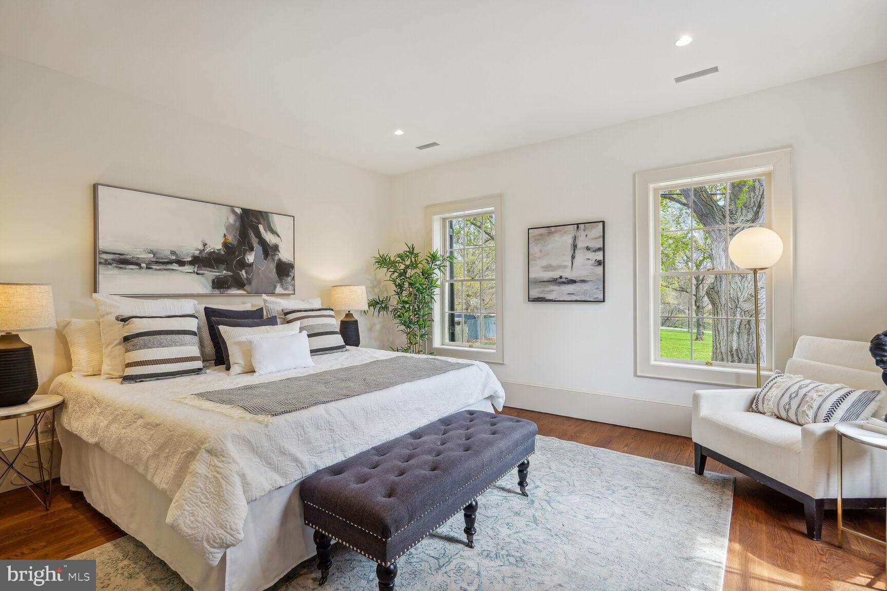 1306 27th Street Northwest Washington, DC 20007 - Photo 18 of 36 Front bedroom on 2nd level with park views