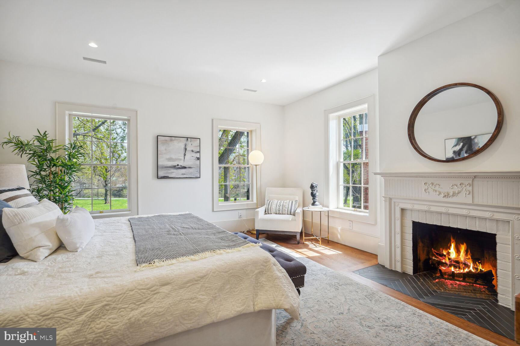 1306 27th Street Northwest Washington, DC 20007 - Photo 19 of 36 Front bedroom with fireplace