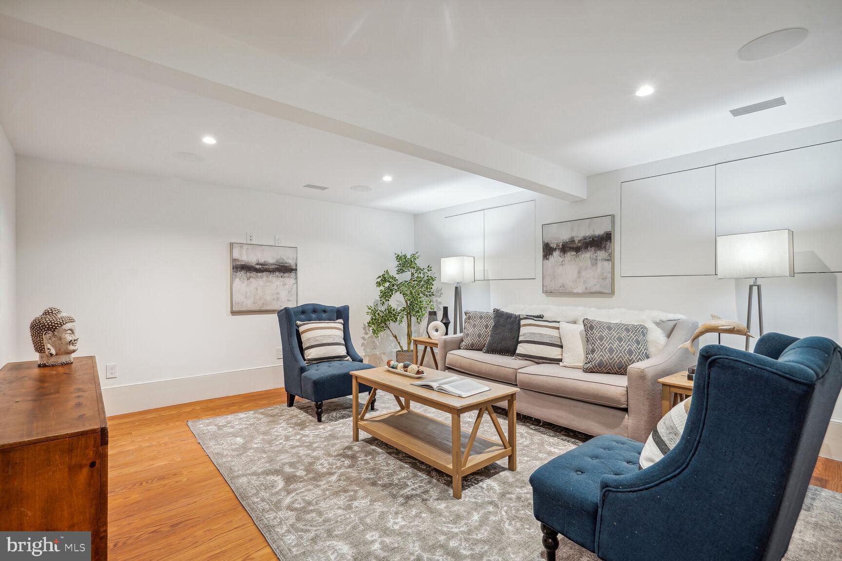 1306 27th Street Northwest Washington, DC 20007 - Photo 25 of 36 Lower level media room set up now as rec room