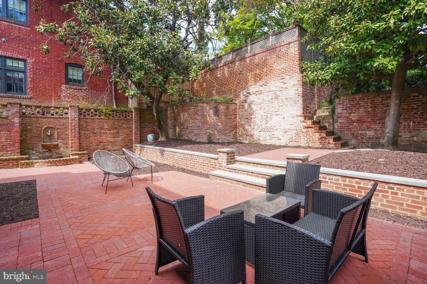 1306 27th Street Northwest Washington, DC 20007 - Photo 30 of 36 Expansive mult-tiered brick terrace