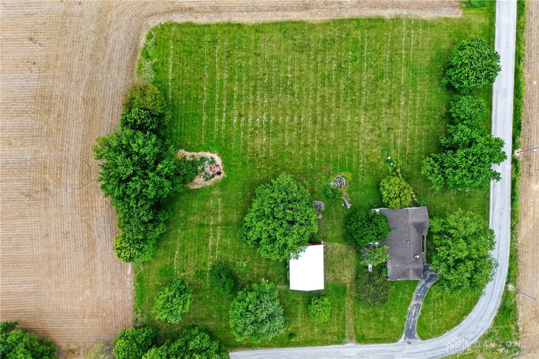 2470 Clark Run Road Xenia, OH 45385 - Photo 20 of 57 An aerial perspective reveals a serene estate with lush grounds and a secluded home.