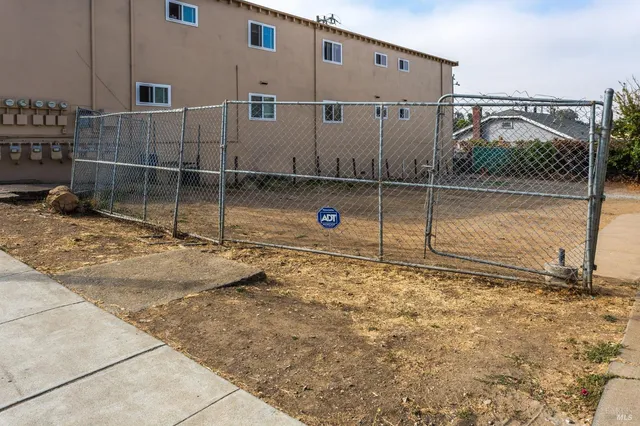 a view of a backyard