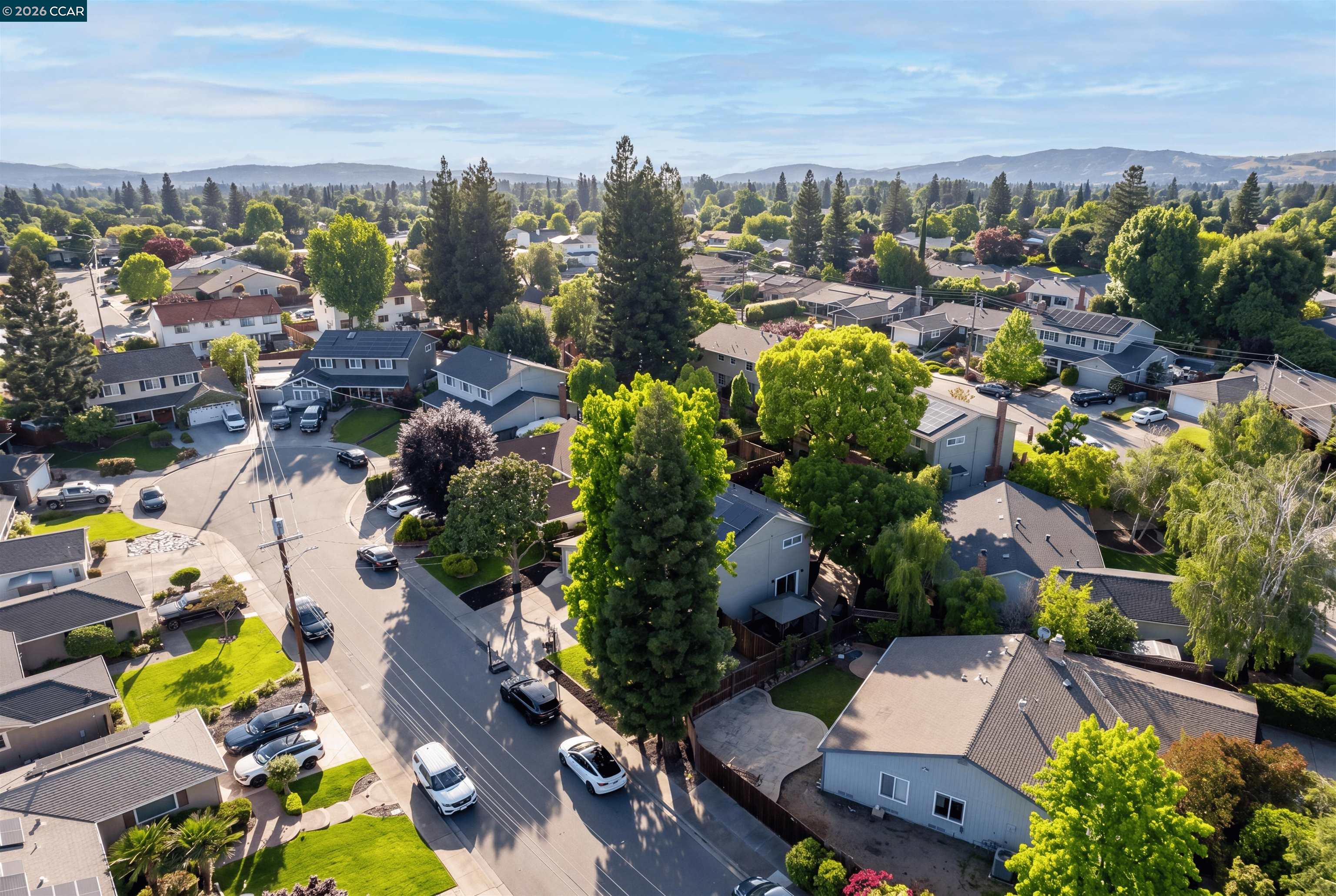 418 Devon Court San Ramon, CA 94583 - Photo 55 of 62 an aerial view of residential houses with outdoor space