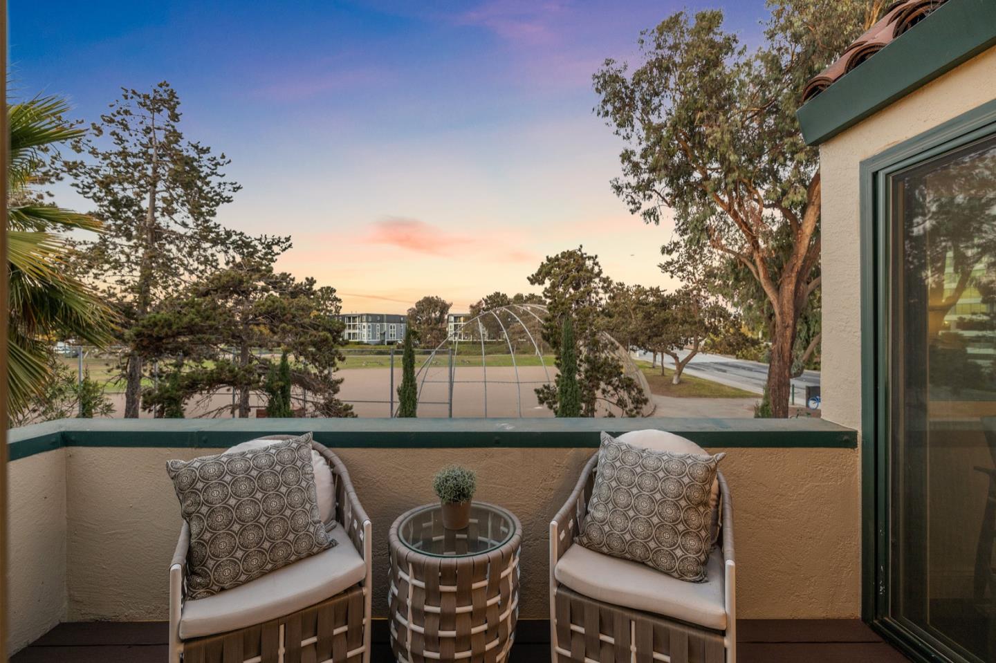2345 Armada Way San Mateo, CA 94404 - Photo 23 of 32 a view of a chair and table in the balcony