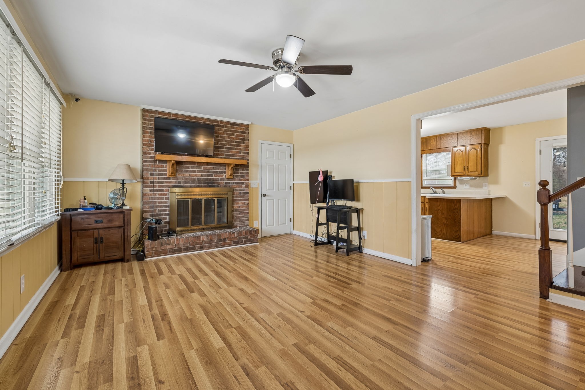 3669 Bluff Springs Road McMinnville, TN 37110 - Photo 7 of 51 a living room with furniture and a fireplace