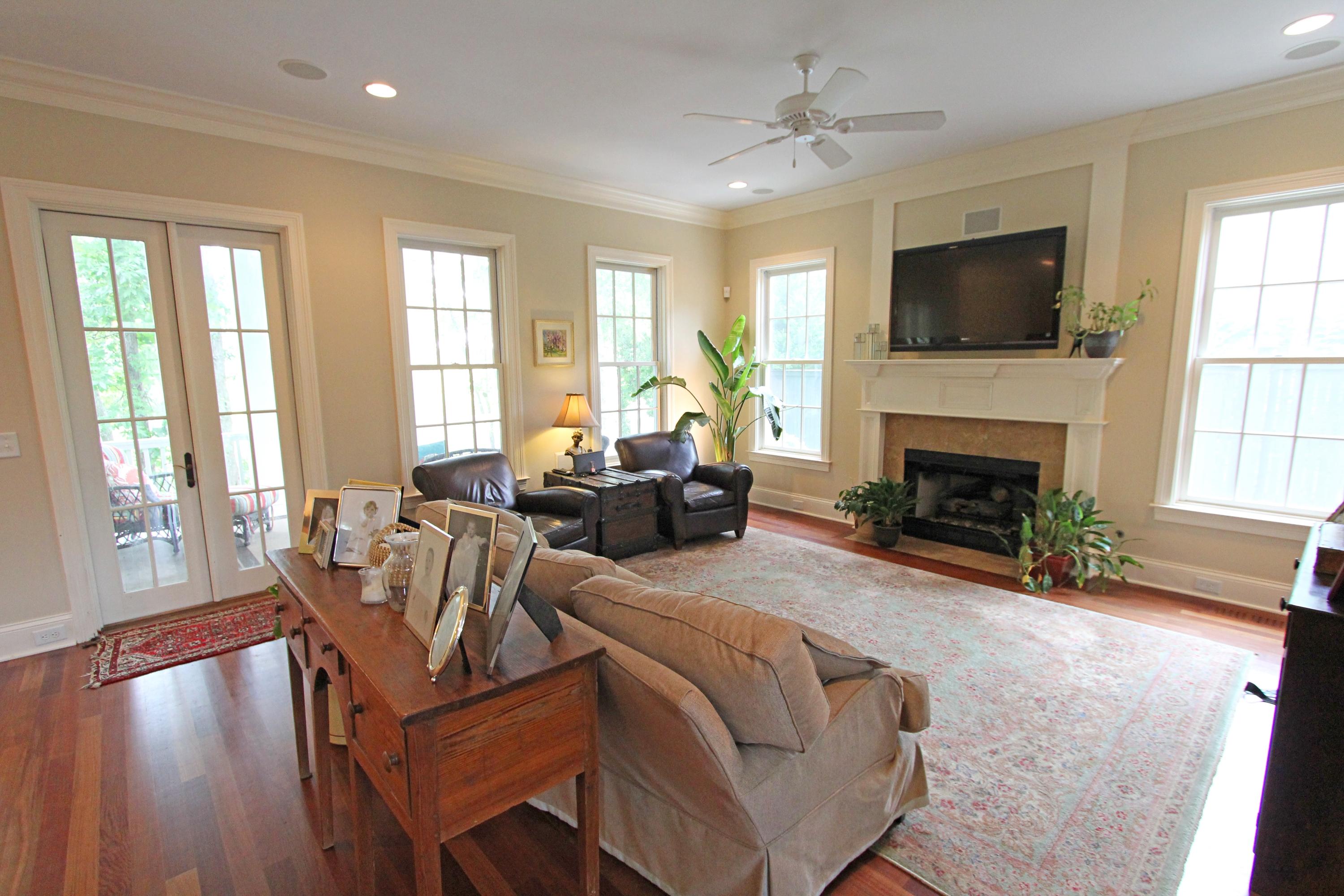 15 Frogmore Road Mount Pleasant, SC 29464 - Photo 3 of 24 Living room with fireplace