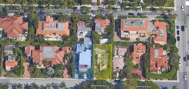 an aerial view of multiple house