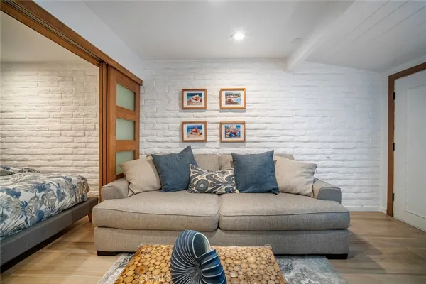 a living room with furniture and a couch