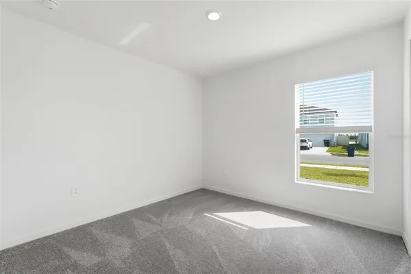 an empty room with window