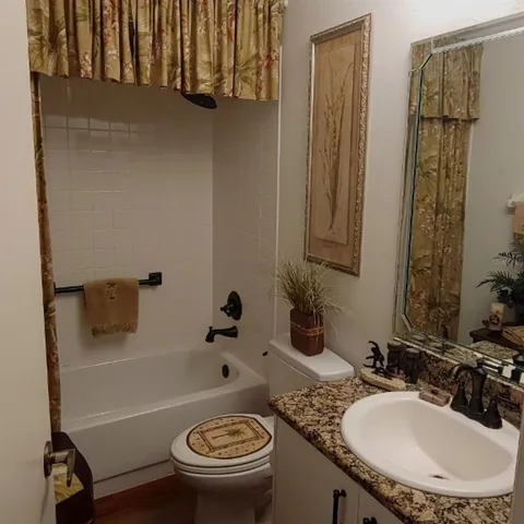 a bathroom with a sink a toilet and a bathtub