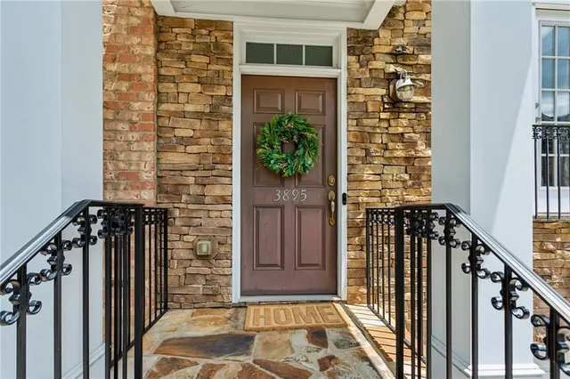a view of front door of house