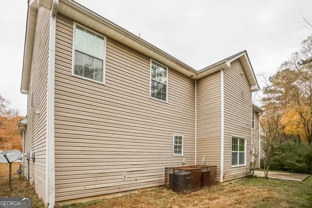 a backyard of a house