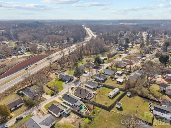 an aerial view of multiple house