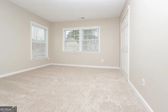 an empty room with a window