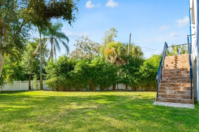 a view of a lake next to a beach