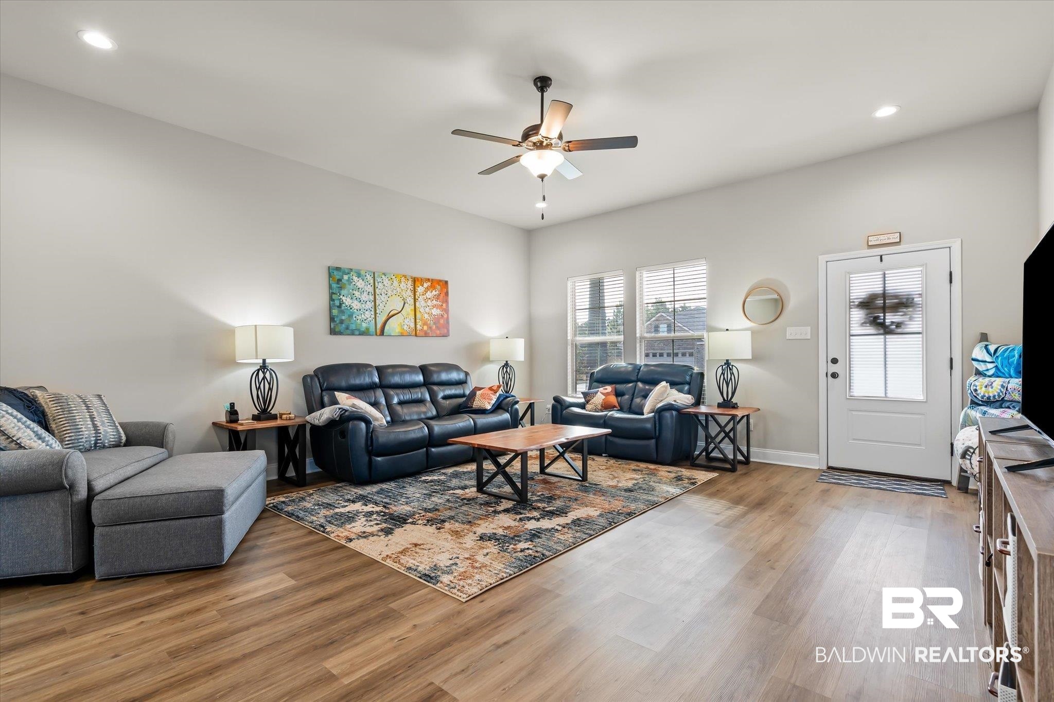 1116 Stella Road Foley, AL 36535 - Photo 5 of 29 Living room with ceiling fan and hardwood / wood-style floors