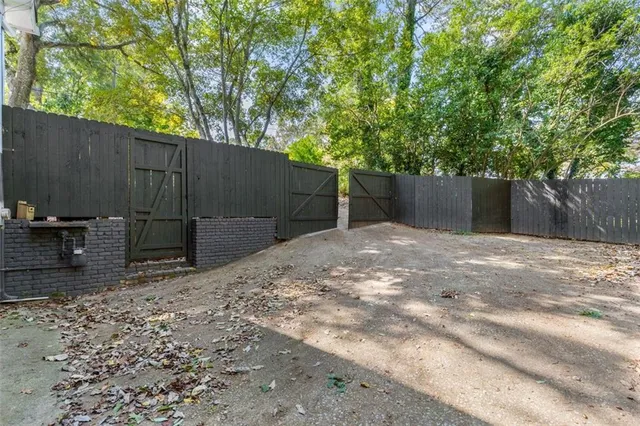 a backyard of a house