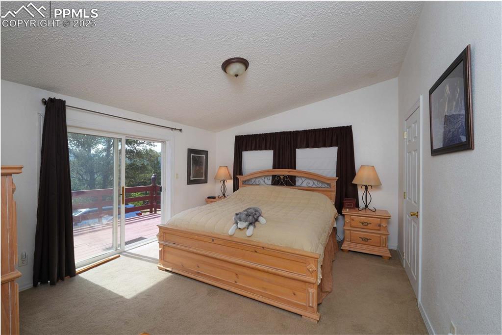 187 Blue Spruce Road Divide, CO 80814 - Photo 9 of 31 a spacious bedroom with a bed and a large window