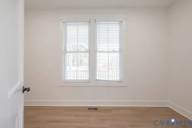 an empty room with a window
