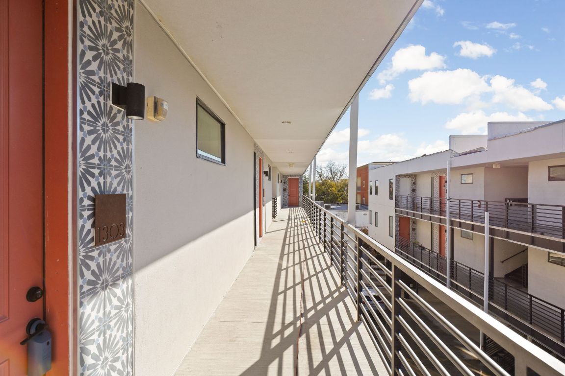 2709 East 5th Street, Unit 1306 Austin, TX 78702 - Photo 23 of 26 Entry balcony with space to relax and take in the city.