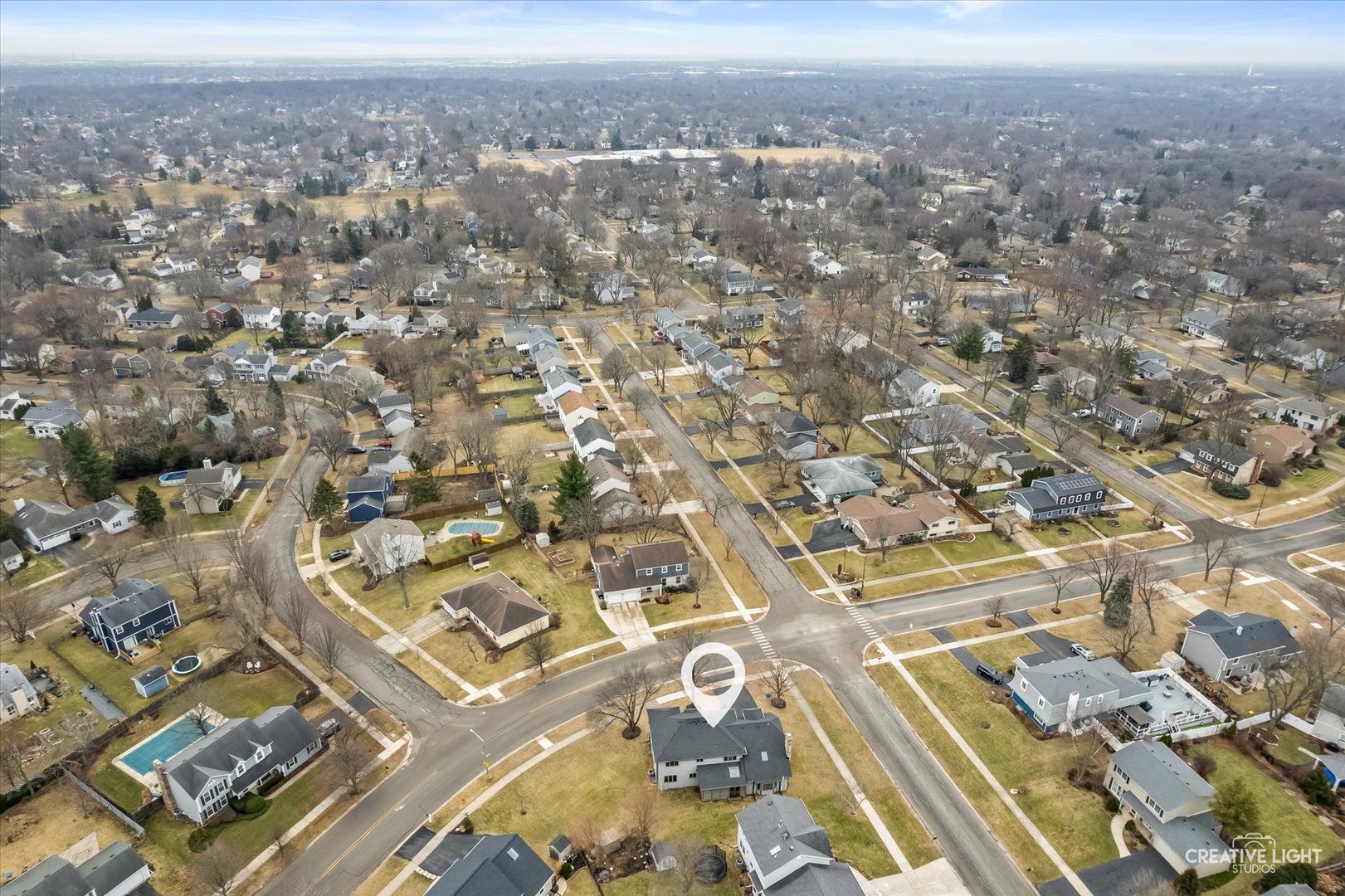 1255 East Bailey Road Naperville, IL 60565 - Photo 28 of 34 an aerial view of residential house and parking