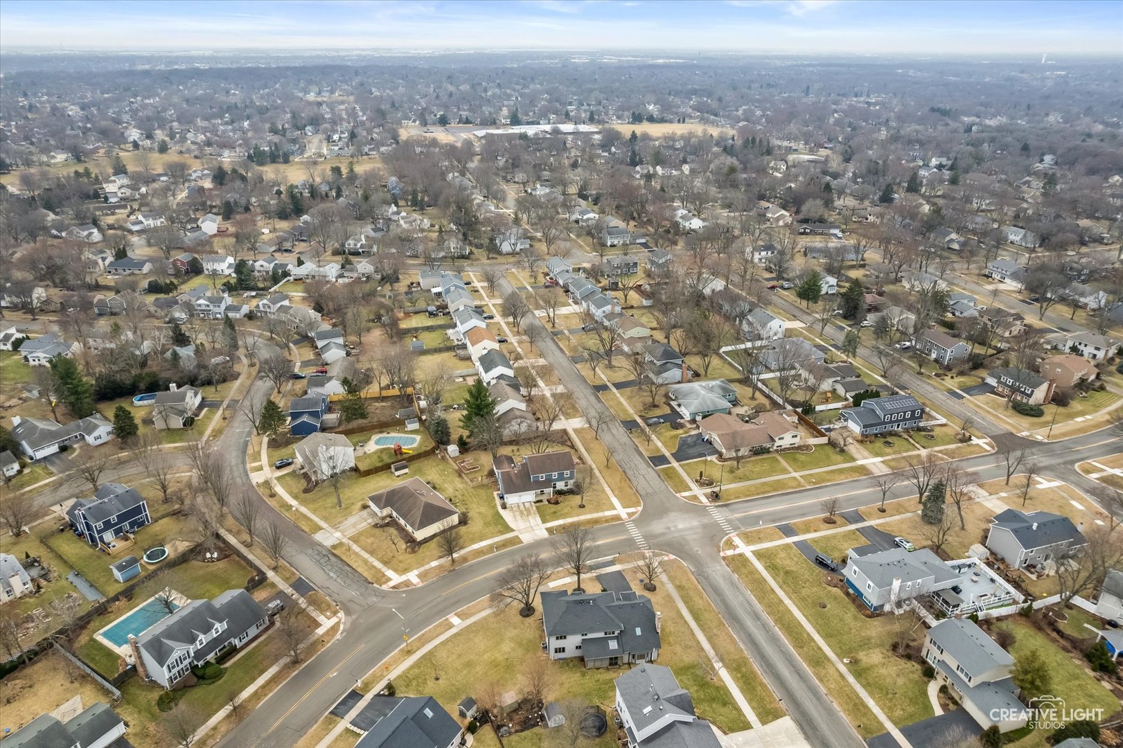 1255 East Bailey Road Naperville, IL 60565 - Photo 29 of 34 an aerial view of residential house and parking