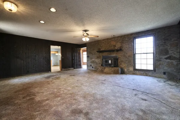 a fireplace