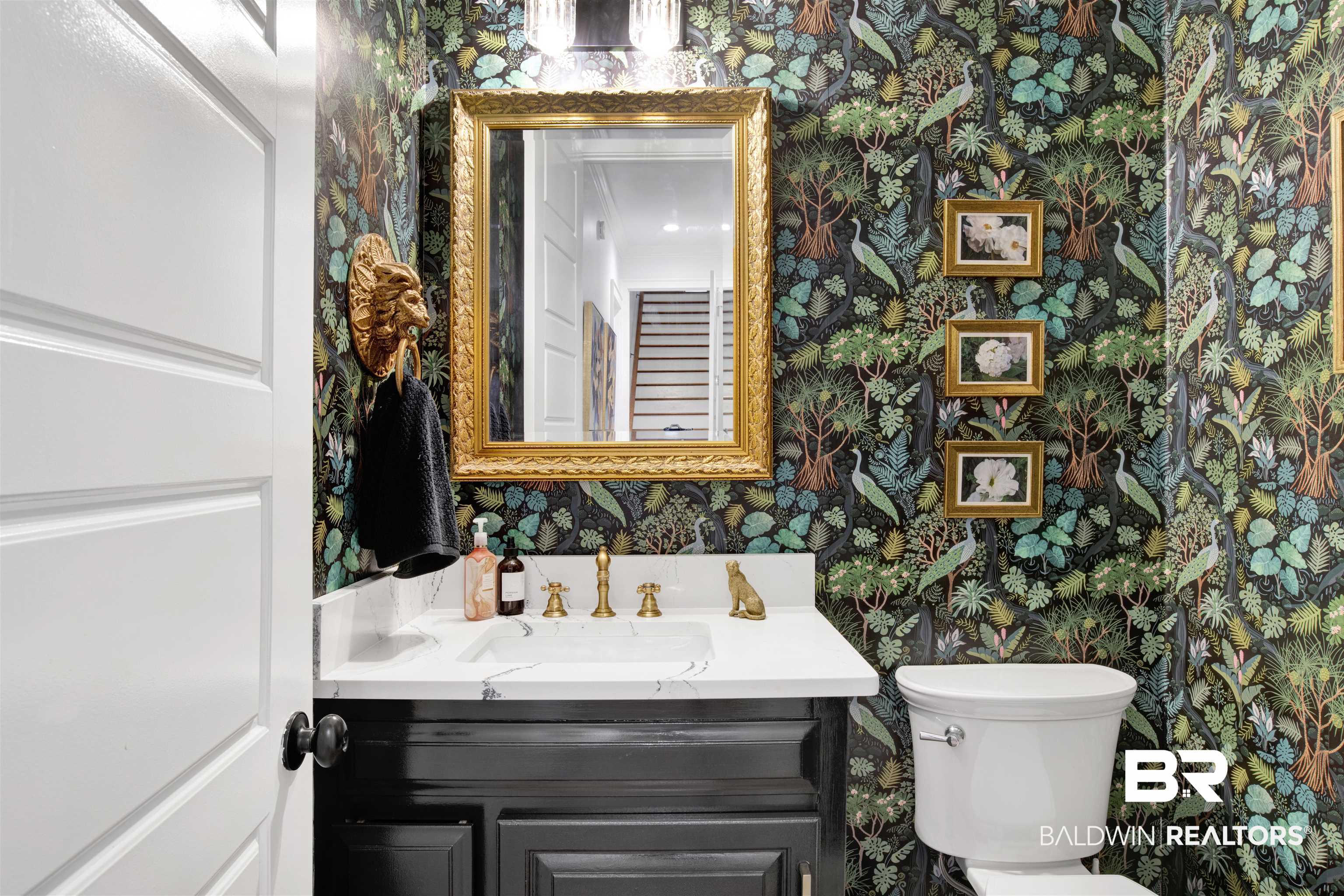11116 Redfern Road Daphne, AL 36526 - Photo 33 of 46 Bathroom with wallpapered walls and vanity