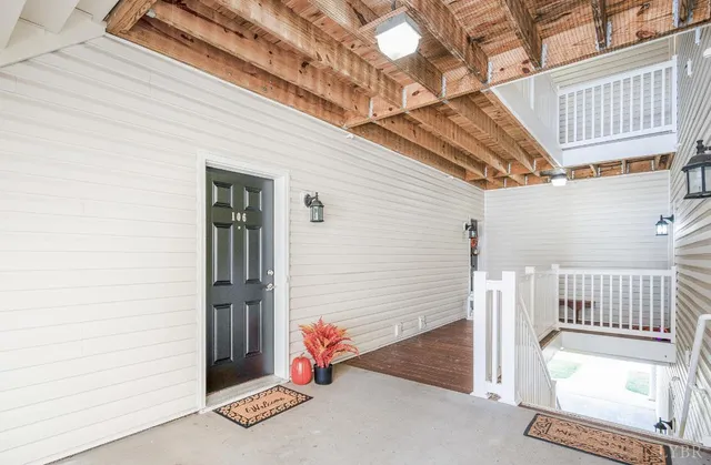 a view of front door of house