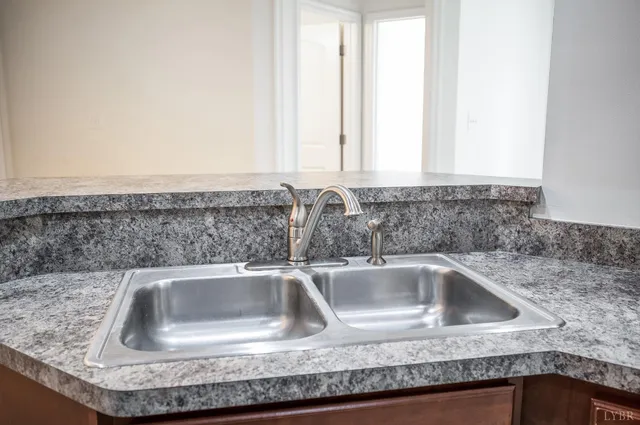 a close view of sink and tap