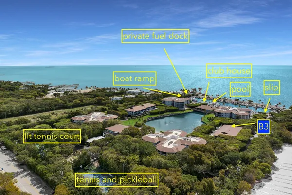 a aerial view of a house with a garden and lake view