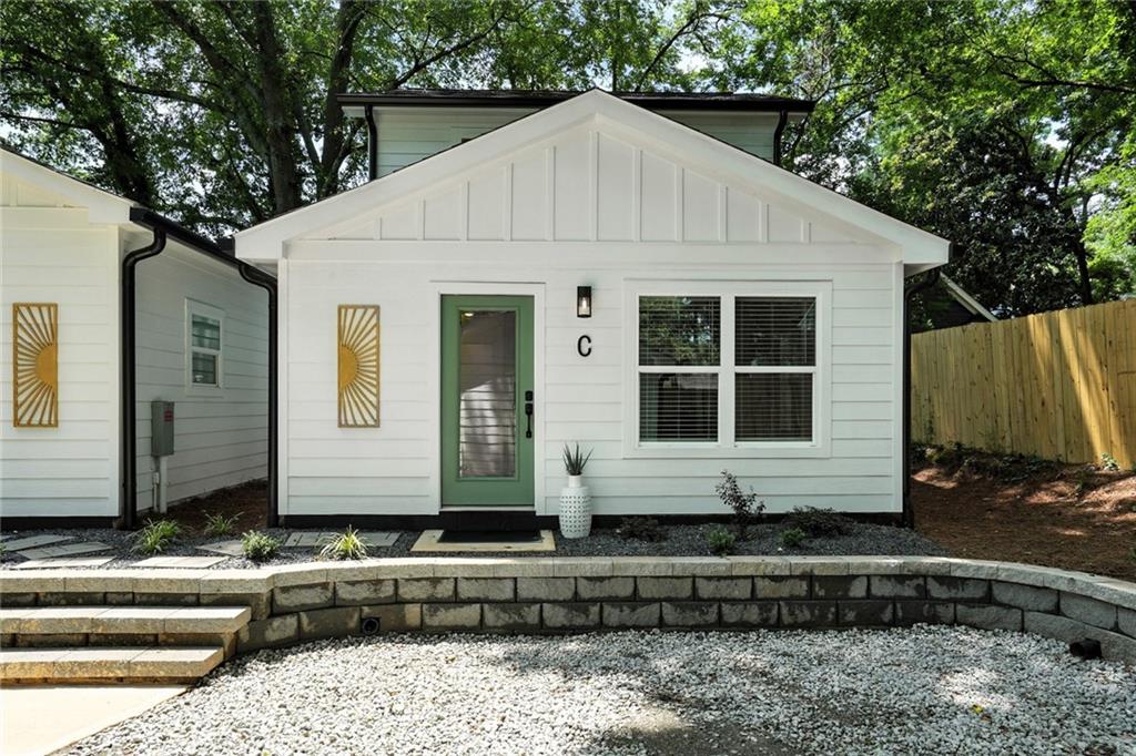 a front view of a house