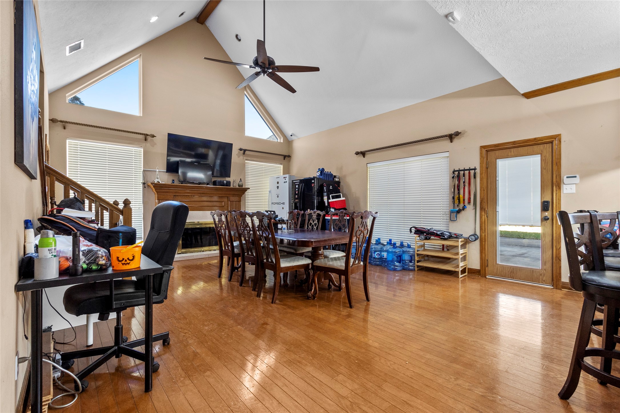 14907 Pine Point Court Houston, TX 77070 - Photo 13 of 33 a view of a dining room with furniture and wooden floor