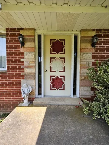 a view of entryway door
